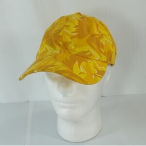 Vintage The Game Hawaiian Tropical Floral Print Strapback Cap Hat Yellow